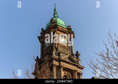 Birkenhead Town Hall clock tower, Hamilton Square, Birkenhead Stock Photo