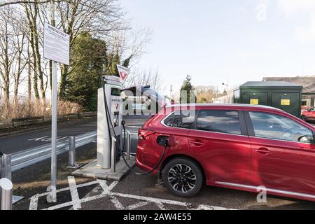 Charge Point Charging Station EH Booths, The Old Station Victoria St Windermere LA23 1QA United Kingdom Stock Photo