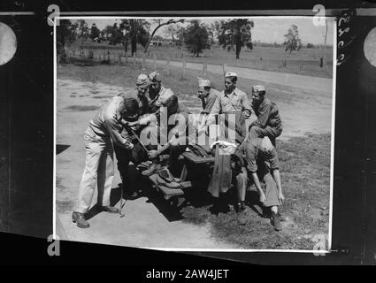 Training of volunteers at Camp Victory Annotation: Repro Negative Date: 1945 Location: Australia Keywords: Army, WWII Institution Name: Camp Victory Stock Photo