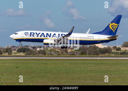 Ryanair (Malta Air) Boeing 737-8AS (9H-QAA), one of the recently Ryanair airliner registered in Malta. Stock Photo