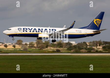 Malta Air (Ryanair) (Reg: 9H-QEN) Boeing 737-8AS, one of the recently Ryanair 737-800 registered in Malta. Stock Photo