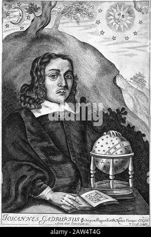 1658 , GREAT BRITAIN : The english nobleman astronomer and  astrologist JOHN GADBURY ( 1627 – 1704 ) . Prolific writer of almanacs and on other relate Stock Photo
