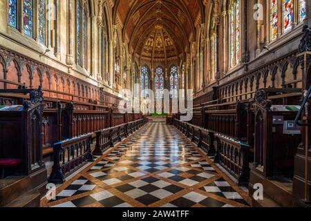 St John's College Chapel Cambridge University. Completed 1869 Architect Sir George Gilbert Scott Stock Photo