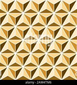 Seamless faceted triangle Art Deco pattern Stock Vector