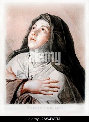 The Saint Teresa of Ávila  also called Saint Teresa of Jesus , baptized as Teresa Sánchez de Cepeda y Ahumada ( 1515 – 1582 ), was a prominent Spanish Stock Photo