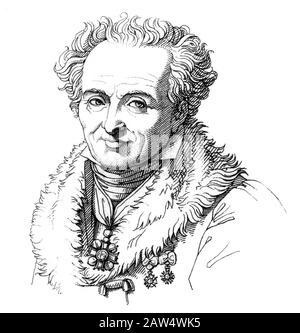 1821 ca , FRANCE : The  French artist, writer , diplomat , author  and archaeologist DOMINIQUE VIVANT Baron DENON ( 1747 - 1825 ). He was appointed as Stock Photo