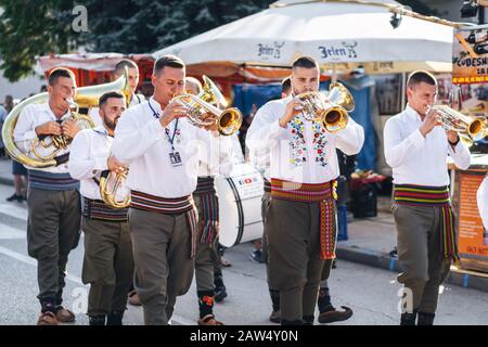 Trumpet Festival in Guca Serbia Stock Photo