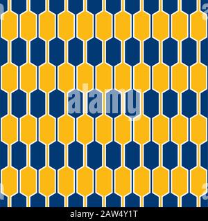 Seamless linked hexagon honeycomb texture. Geometric abstract pattern. Stock Vector