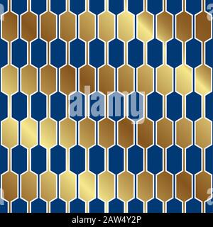 Seamless linked hexagon honeycomb texture. Geometric abstract pattern. Stock Vector