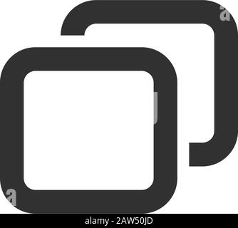 New tab on browser or copy icon. Set web button in flat style. Vector ...