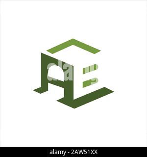 Initial letter ab or ba logo design template Stock Vector