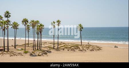 An empty beach on the seashore outside the tourist season Stock Photo