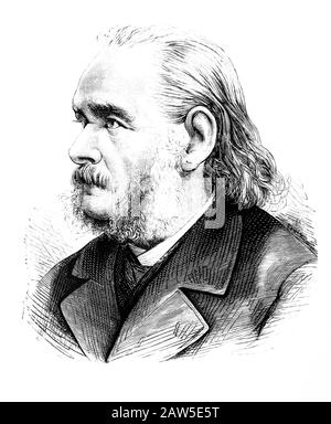 1880 ca. GERMANY : The German physician  Matthias Jakob Schleiden  ( 1804 - 1881 ),  botanist and co-founder of the cell theory  along with Theodor Sc Stock Photo