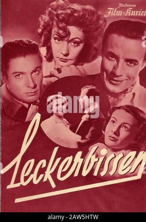 1948 , GERMANY  :  The celebrated swedish movie actress and singer ZARAH LEANDER ( 1907 - 1981 )  in  LECKERBISSEN by Werner Malbran  . Cover of  JLLU Stock Photo