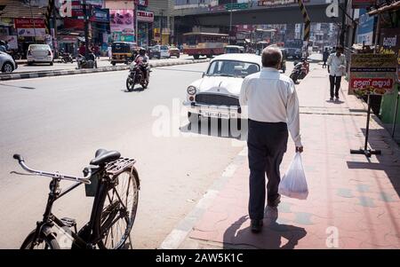 Images showing the streets and scenes of the southern Indian state of Kerala. Stock Photo