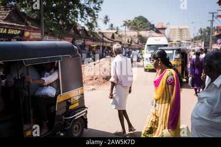 Images showing the streets and scenes of the southern Indian state of Kerala. Stock Photo