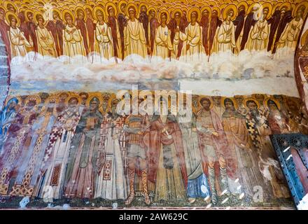 Frescoes at Zica Monastery, Serbian Orthodox church, near Kraljevo, Raska District, Serbia Stock Photo