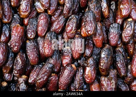 Close up of fresh date fruit for sale. Stock Photo