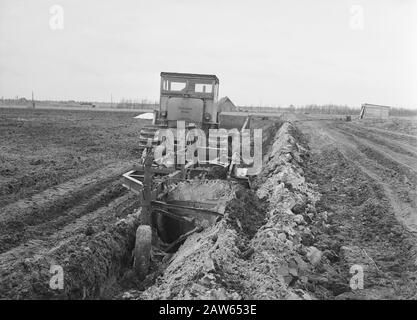 mining, soil, leveling, sanding, plowing Date: November 1955 Location: Geesteren Keywords: sanding, leveling, tillage, cultivation, plowing Stock Photo