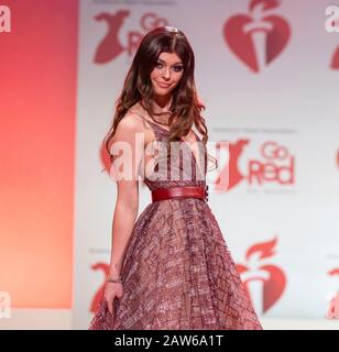 Loren Gray wearing dress by Berta walks runway for The American Heart Association's Go Red For Women Red Dress Collection 2020 at Hammerstein Ballroom (Photo by Lev Radin/Pacific Press Stock Photo - Loren Gray wearing dress by Berta walks runway for The American Heart Association's Go Red For Women Red Dress Collection 2020 at Hammerstein Ballroom (Photo by Lev Radin/Pacific Press Stock Photo -