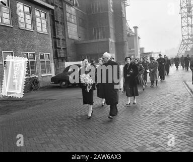 NDSM launch Dorestad Shell Date: December 19, 1954 Location: Amsterdam Keywords: Shipbuilding Institution Name: NDSM Stock Photo