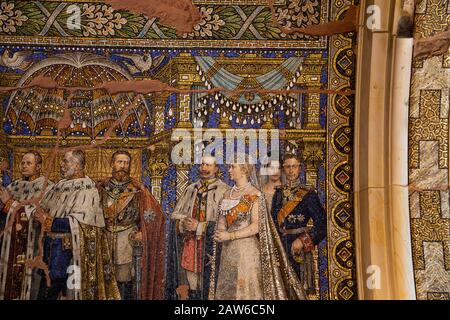 Berlin, Germany - June 7, 2019 : Inside of Kaiser Wilhelm Memorial Church Stock Photo