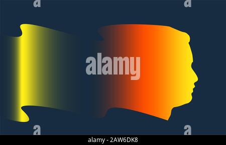 Male face silhouette Stock Vector
