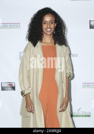 Santa Monica, USA. 06th Feb, 2020. Yusra Warsama walking the red carpet at the Oscar Wilde Awards 2020 held at Bad Robot on February 6, 2020 in Santa Monica, California USA (Photo by Parisa Afsahi/Sipa USA) Credit: Sipa USA/Alamy Live News Stock Photo