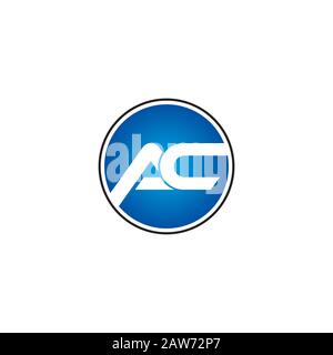 Initial letter ac or ca logo vector design template Stock Vector
