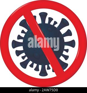 Sign caution coronavirus. Stop coronavirus. Stock Vector