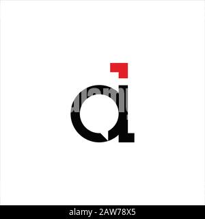 Initial letter ad or da logo design template Stock Vector