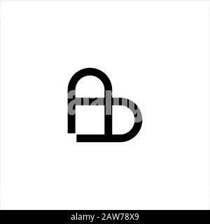 Initial letter ad or da logo design template Stock Vector