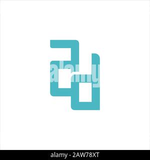 Initial letter ad or da logo design template Stock Vector