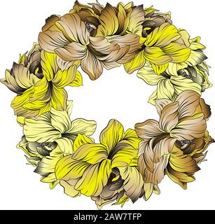 Floral pattern, can use be for shawl, decor, fabric. Stock Vector