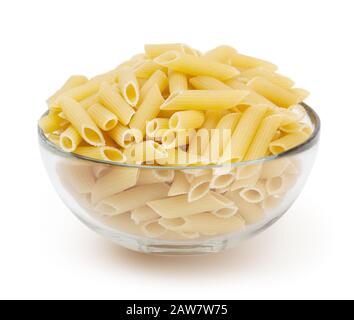 Download One Whole Yellow Raw Pasta Pipe Rigate Variety Isolated On White Background Stock Photo Alamy PSD Mockup Templates