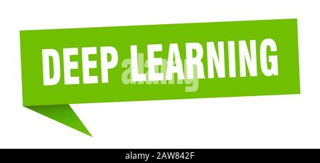 deep learning speech bubble. deep learning ribbon sign. deep learning banner Stock Vector