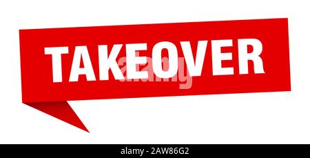 takeover speech bubble. takeover ribbon sign. takeover banner Stock Vector