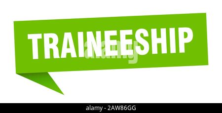 traineeship speech bubble. traineeship ribbon sign. traineeship banner Stock Vector