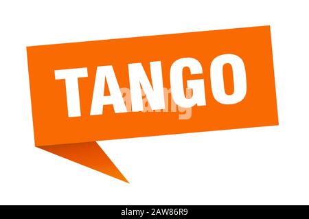 tango speech bubble. tango ribbon sign. tango banner Stock Vector