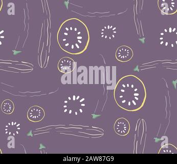 Vector illustration of hand drawn zucchini and eggplant varieties. Stock Vector