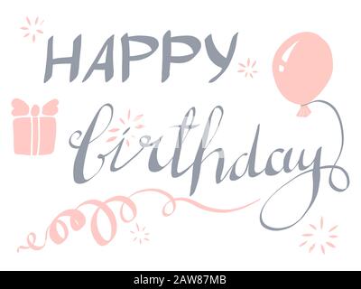 Happy Birthday typographic vector Stock Vector