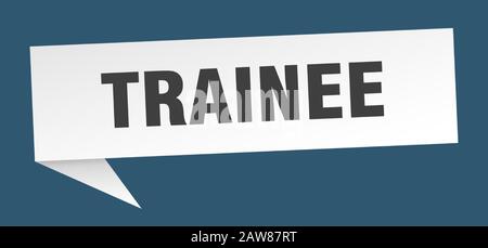 trainee speech bubble. trainee ribbon sign. trainee banner Stock Vector