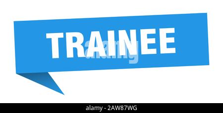 trainee speech bubble. trainee ribbon sign. trainee banner Stock Vector