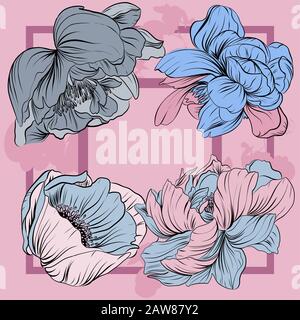 Floral pattern, can use be for shawl, decor, fabric. Stock Vector
