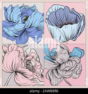 Floral pattern, can use be for shawl, decor, fabric. Stock Vector