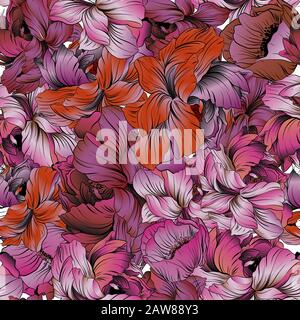 Floral pattern, can use be for shawl, decor, fabric. Stock Vector