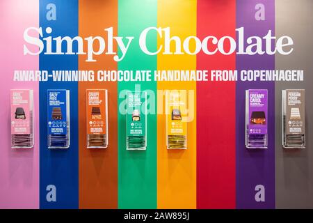 COLOGNE, February 2020: Simply Chocolate on display at ISM trade fair Stock Photo