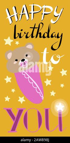 Happy Birthday typographic vector Stock Vector