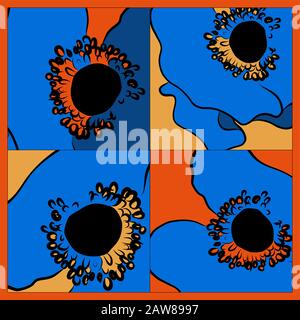 Floral pattern, can use be for shawl, decor, fabric. Stock Vector
