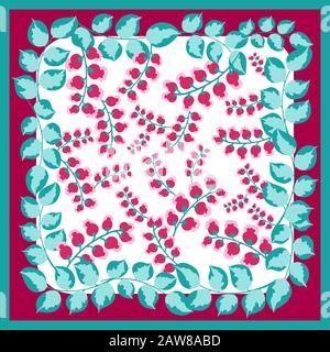 Floral print, can use be for shawl, decor, fabric. Stock Vector